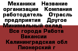 Механики › Название организации ­ Компания-работодатель › Отрасль предприятия ­ Другое › Минимальный оклад ­ 1 - Все города Работа » Вакансии   . Калининградская обл.,Пионерский г.